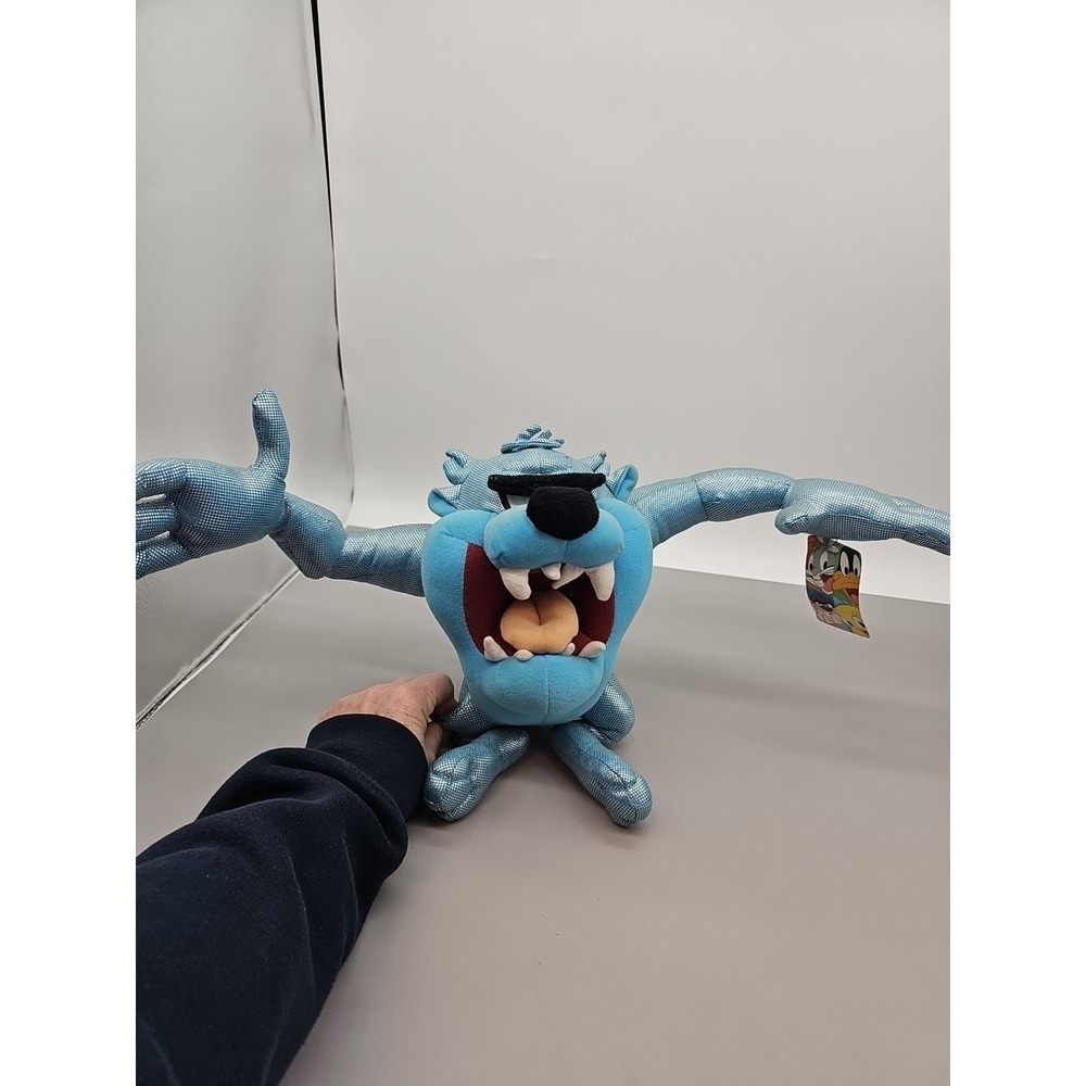 VTG‎ Nanco Looney Tunes Blue Taz Tasmanian Devil Plush Promo Brand  2007